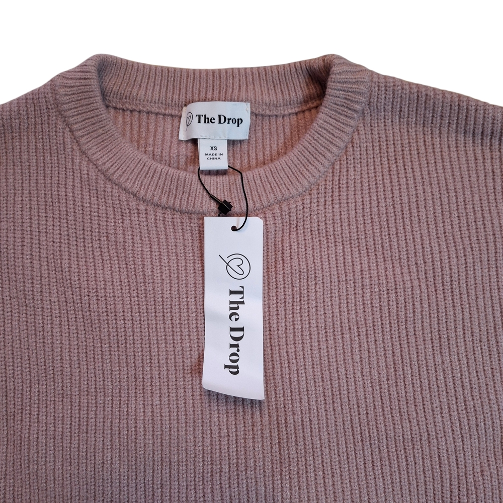 The Drop Women's Ribbed Knit Top in Mauve